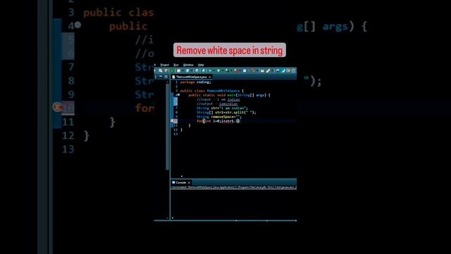 How to Remove white space in string? | java |String | #coding #java #programming #strings