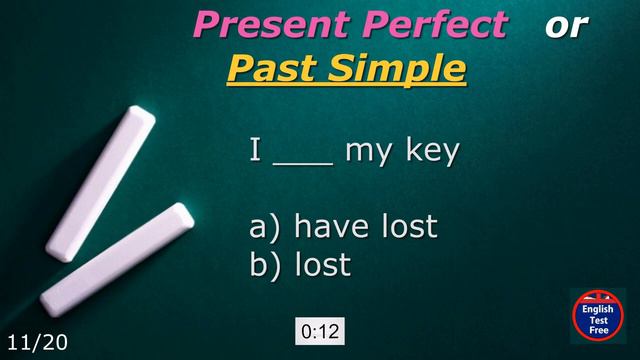 #quiz Present Perfect or Past Simple (Can you score 20/20?) #englishgrammar #test