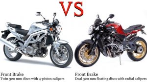 Suzuki SV 1000 vs MV Agusta Brutale 920 Test specification comparison