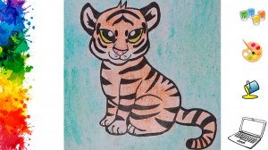 Как нарисовать Амурского тигра карандашом поэтапно