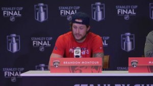 Florida Panthers D Brandon Montour Talks About Birth of Son Between Games 1 & 2 of Stanley Cup Fina