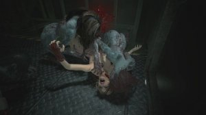 RE 2 Freecam Ryona Nude Female zombies double team Claire wearing party dress