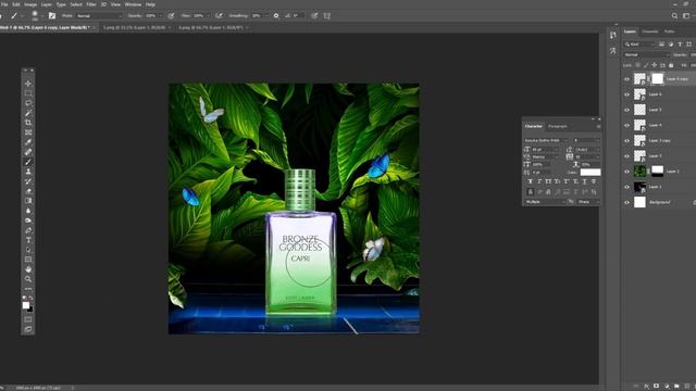 Perfume advertising banner | poster design in Photoshop смотреть онлайн