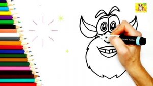 Буба/как нарисовать Буба/раскраска для малышей/рисунок Буба