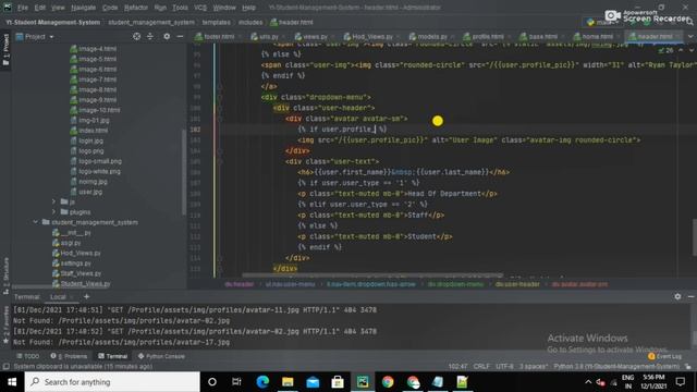 Profile Pic Show in Header | How To Show Profile Pic in Django | Django Projects | in Hindi