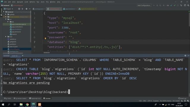 #3 Создание блога. MySql, Typeorm миграции. NestJS. Джедай Web Разработки