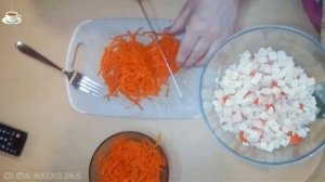 салат КРАБОВЫЕ ПАЛОЧКИ с МОРКОВЬЮ ПО КОРЕЙСКИ