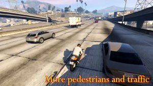 GTA 5 More pedestrians and traffic - Больше трафика и населения