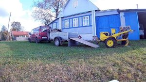 Перевозка тяжелого мотоблока в прицепе