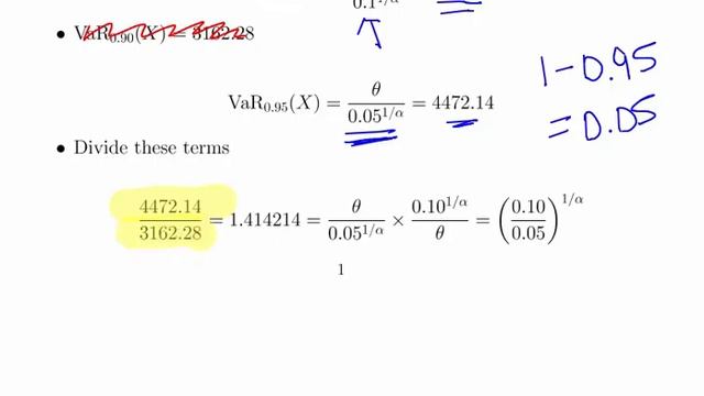 Pareto Type I Distribution - Calculate Value at Risk (VaR)