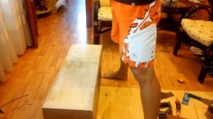 Начинаем клеить шпон