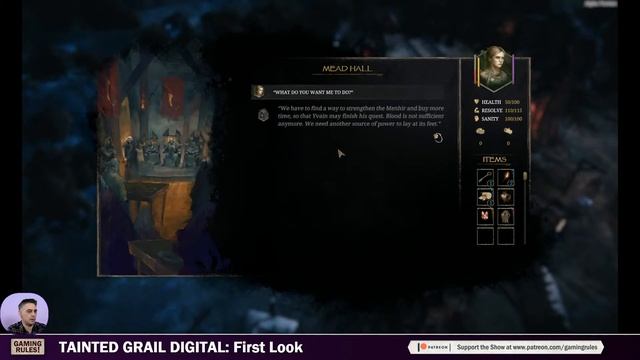 Tainted Grail Digital: First look with Gaming Rules!