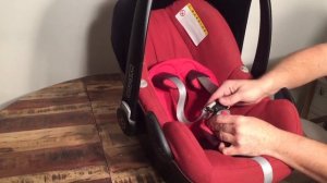 How to Adjust the Harness / Straps / Safety Belts on a Maxi Cosi Pebble Car Seat