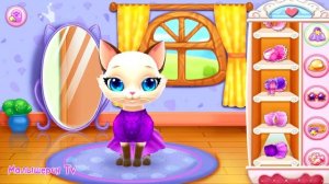 Видео про пушистиков котят в детской игре для детей Играю и ухаживаю за милым котенком