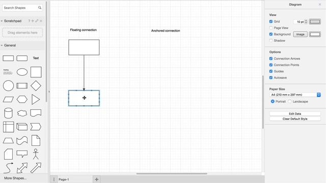 How to add connectors and connect shapes to your draw.io diagrams