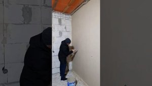 Тестирование смеси 999 Техник. Механизированная штукатурка Воронеж.