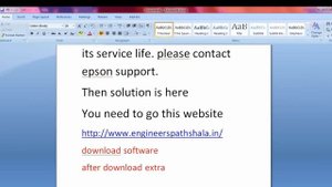 Epson ink pad is at the end of its service life error message Problem is Solved