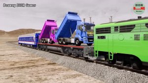Double Flatbed Trailer Truck vs speed bumps|Busses vs speed bumps|Beamng Drive|479