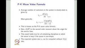 Mod-08 Lec-04 Non Markovian Queues