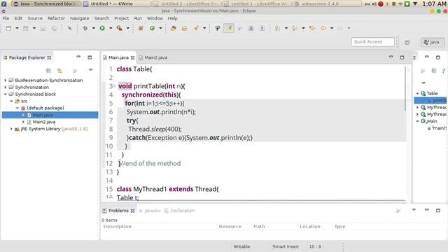151 Java advanced Synchronization block امثلة عن التزامن смотреть онлайн