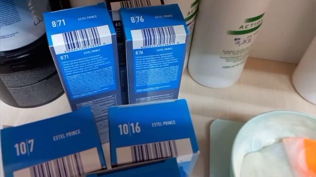 Окрашивание седых волос.