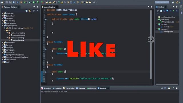 Method Overriding in Java | Polymorphism concept in java | OOPs in Java | Overriding in core Java. смотреть онлайн