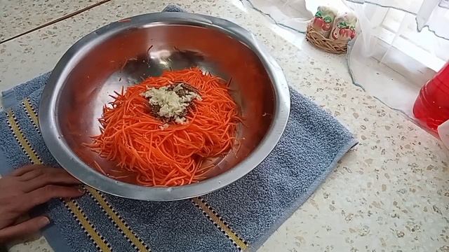 Морковь по- корейски, простой рецепт.#салат#морковьпокорейски#рецепт#домашняяеда#