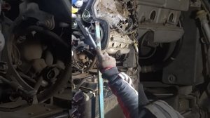 как снять шкив распредвала мотор 3vzfe Тойота