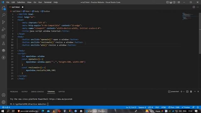 Java Script window properties  |Java Script Tutorials |