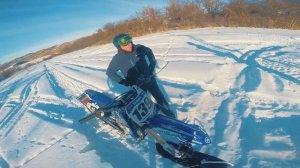 Как сделать из мотоцикла снегоход?! YAMAHA YZF 450 SNOWBIKE