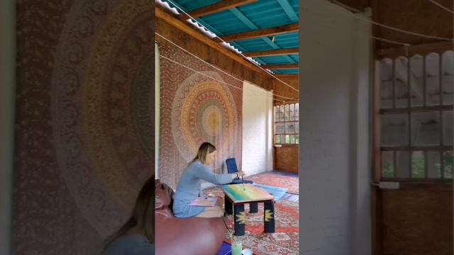 Рисунок медитация в резиденции Тибета_ ретрит центр Турья
