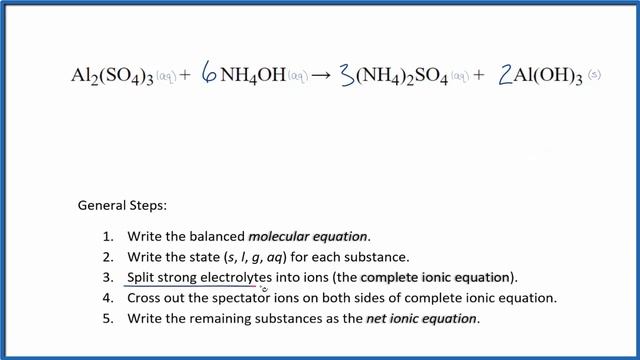 How to Write the Net Ionic Equation for Al2(SO4)3 + NH4OH = (NH4)2SO4 + Al(OH)3 смотреть онлайн