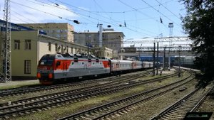 РЖД ЭП1М-740 с поездом №233 Анапа - Самара