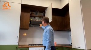 Кухня с коробом под трубы от котла | от Мебельной Мастерской Бабич