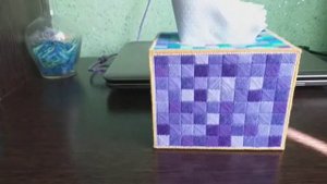 Прикладная вышивка. Салфетница на пластиковой канве