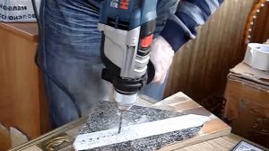 Сверление гранита (бречиха) разными сверлами