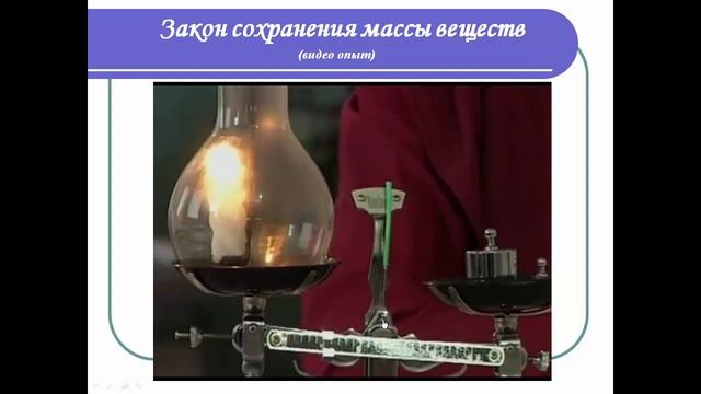 Химия. Урок№8 Закон сохранения массы веществ