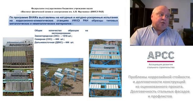 Проблемы коррозийной стойкости и долговечности конструкций из оцинкованного проката. смотреть онлайн