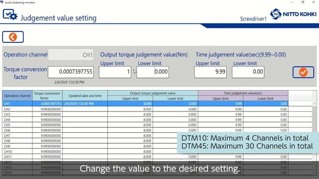 NITTO KOHKI Screw Fastening Monitor DTM10 DTM45 Setup preparation 3 смотреть онлайн