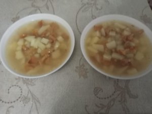 Суп с лисичками