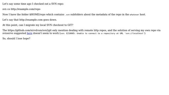 svn2git with local repo?