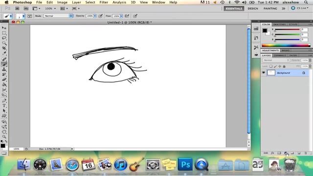 How to Make Black Lines Blue in Photoshop : Adobe Photoshop Tutorials смотреть онлайн