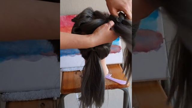 Прическа на длинные волосы #прически #hairstyle