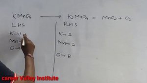 How to balance KMnO4=K2MnO4+MnO2+O2|Chemical equation KMnO4=K2MnO4+MnO2+O2|KMnO4=K2MnO4+MnO2+O2