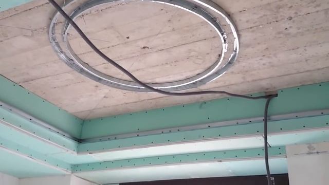 Полусфера из гипсокартона и прямые короба. Потолок из гипсокартона #8 смотреть онлайн