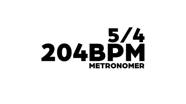 204 BPM Metronome 5/4 смотреть онлайн