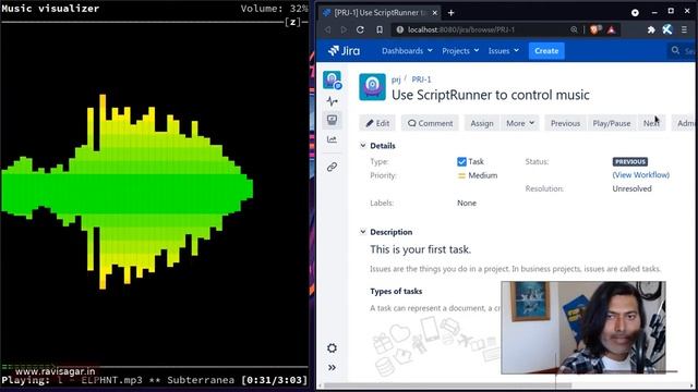 ScriptRunner for Jira - Control music from jira