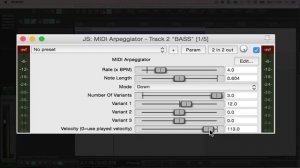 Reaper Howto : Using JS MIDI Arpeggiator plugin
