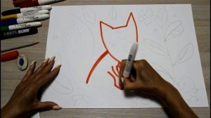 Как легко и просто нарисовать Лису ? Срисовка для детей.