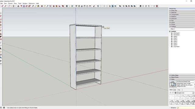 Creating and Organizing a Bookcase Model in SketchUp - Tutorials for Woodworkers